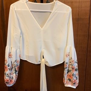 Shein Tie Crop Top